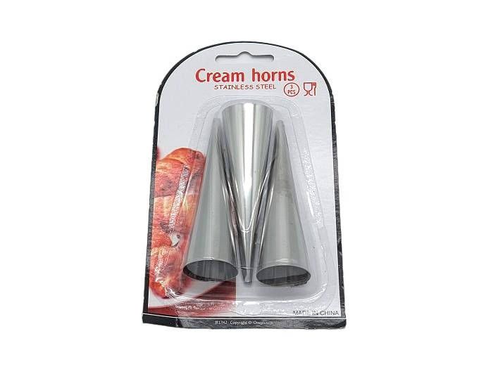 Набір конусів для випічки листкових трубочок металевих Форма для трубочок кондитерських 3 шт D 2,5cm L 8,5cm