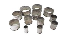 Вирубка кругла для тіста печива та пряників кондитерська нержавіюча сталь Форми для вирізування тіста набір 12 штук