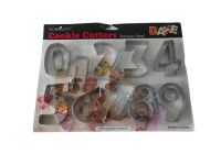 Форма для випічки печива каттер Вирубка металева "Цифри" в наборі 10 штук L 8 cm