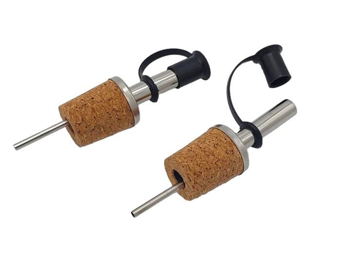 Пробка гейзер з дозатором для винної пляшки Корок корковий для вина і шампанського багаторазова набір 2 шт
