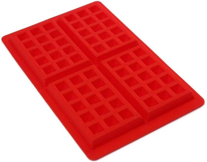 Форма силіконова для випічки бельгійських вафель 4 штуки 28*18 cm H 1,5 cm виріб 12*8 cm H 1,5 cm