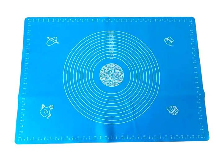 Серветка силіконова прямокутна для розкочування тіста Килимок кондитерський для випічки з розміткою 50*70 cm