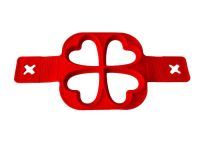 Форма силіконова для оладок Формочка для омлету яєчні та сирників Серце 4 порції D 15 cm з ручкою L 32 cm