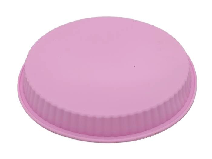 Форма силіконова для випічки пирога і торта кругла рифлена D 23 cm H 2,7 cm