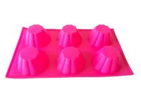 Форма силіконова кондитерська для випічки кексів 6 штук 29*17,5 cm
