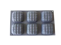 Форма силіконова кондитерська для випікання мусових тістечок Подушечки та євродесертів 29*17 cm/7*7 H 3 cm