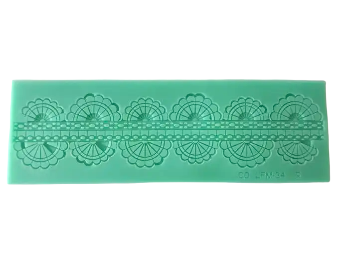 Килимок фактурний силіконовий для гнучкого айсингу та мастики Оборка 16,5*5 cm