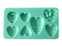 Молд силіконовий кондитерський для мастики та шоколаду Серця 12,5*7 cm