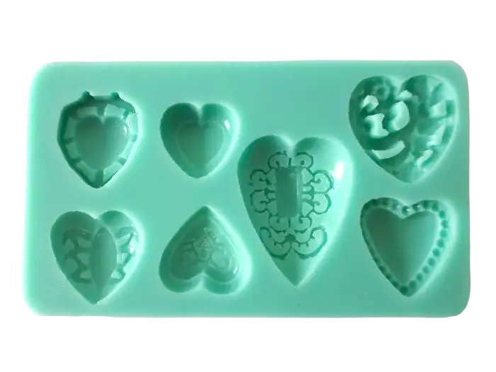 Молд силіконовий кондитерський для мастики та шоколаду Серця 12,5*7 cm