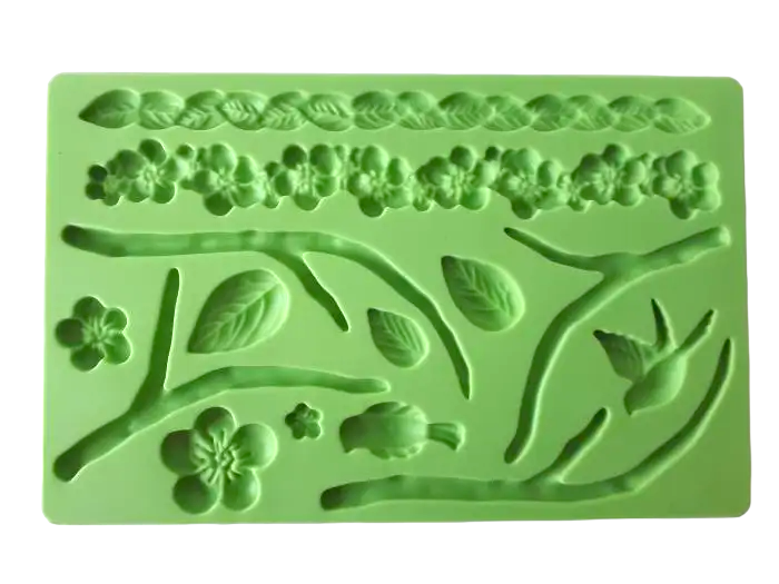 Молд силіконовий кондитерський для мастики та шоколаду Гілочки 13*20 cm