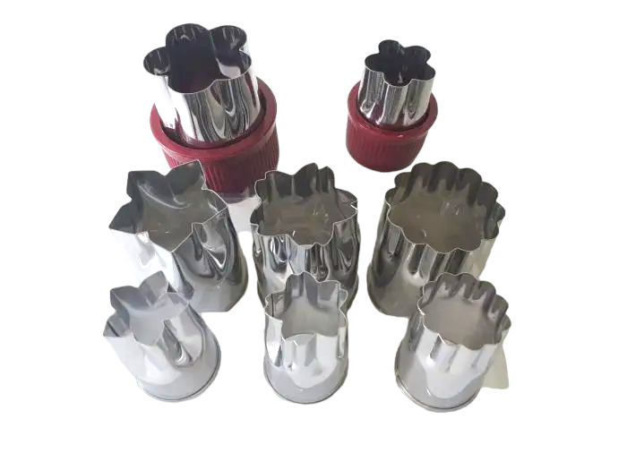 Набір кондитерських насадок для канапе з нержавіючої сталі 8 штук D 2,5 cm H 3,5 cm