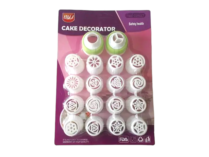 Набір кондитерських насадок для крему та прикрашання тортів пластикові 16 шт малазійські Тюльпани