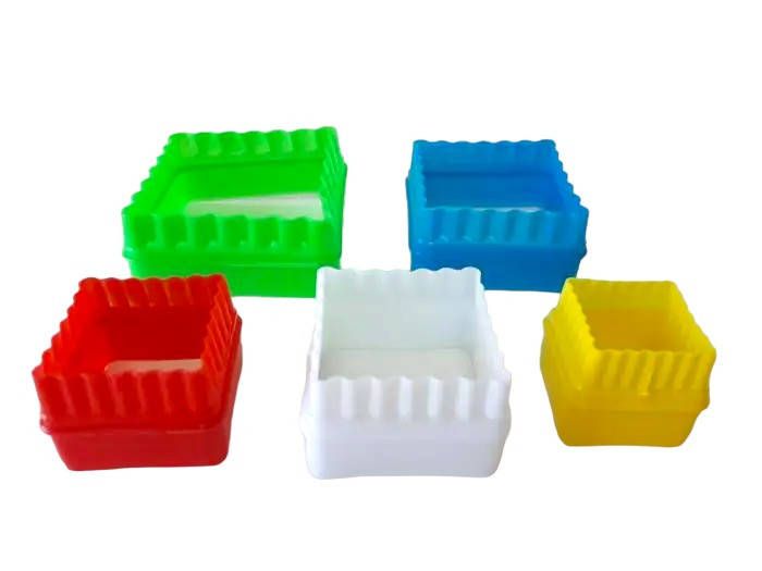 Вирубка квадратна для тіста печива і пряників кондитерська пластикова Форми для вирізання тіста набір 5 шт