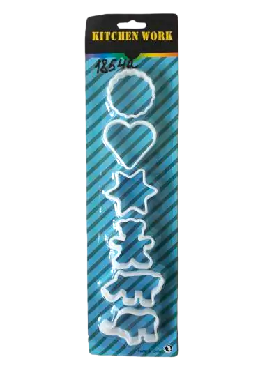 Пластикова форма для випічки печива і пряників Асорті Вирубка каттер для печива в наборі 6 штук