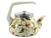 Чайник Interos Магнолия эмалированный для всех видов кухонных плит 2,2 л (88432)