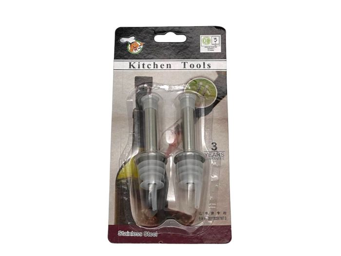 Пробка для пляшки із дозатором пластмасова у наборі 2 штуки d 2 cm, L 9,5 cm.