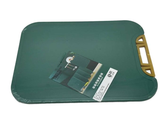 Дошка обробна зелена пластикова пластикова кухонна для нарізання овочів і продуктів 35*27 cm