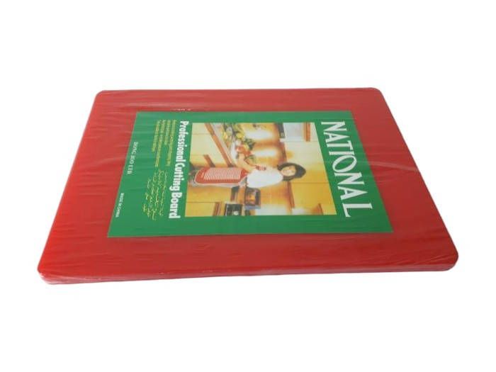 Дошка обробна пластикова професійна професійна товста велика кухонна для оброблення м'яса 44,5*30 cm ЧЕРВОНА