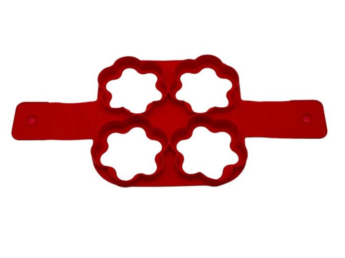 Форма силіконова для оладок Формочка для омлету яєчні та сирників Квітка 4 порції 16*16 cm D 6 cm