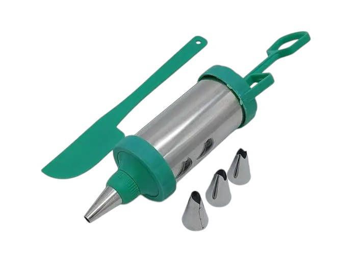 Кондитерський шприц з нержавіючої сталі з насадками для крему 3 шт і лопаткою Шприц для кондитера