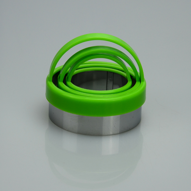 Форма вирубка металева для вирізання тіста Форми для печива і пряників у наборі 3 шт Круг