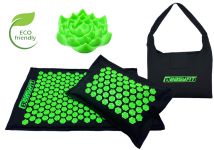 Масажний килимок EasyFit AcuRelax з голками (аплікатор Кузнєцова) чорно-зелений