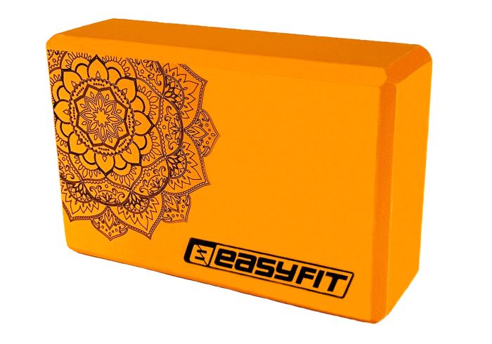 Блок для йоги EasyFit EVA з малюнком м'ятний