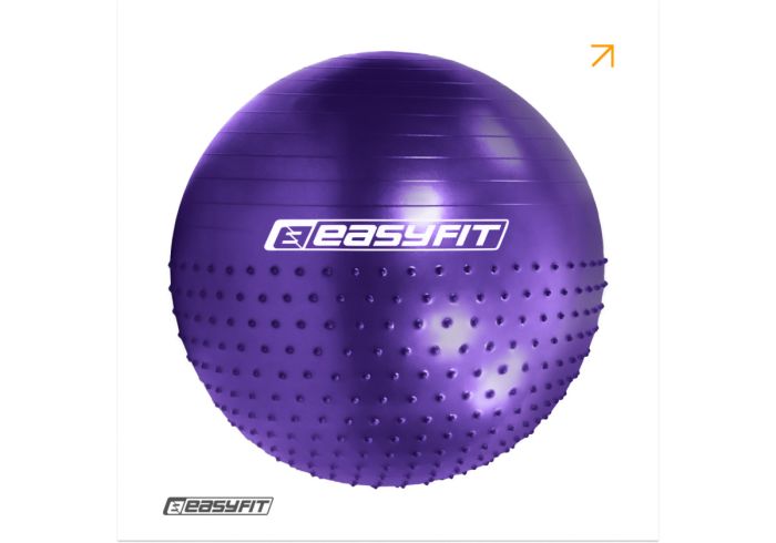Фітбол 65 см EasyFit Hybrid  (фітбол напівмасажний)