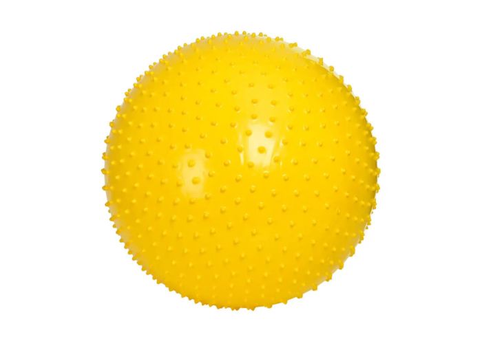 М'яч для фітнесу EasyFit 55 см жовтий (фітбол із масажною поверхнею