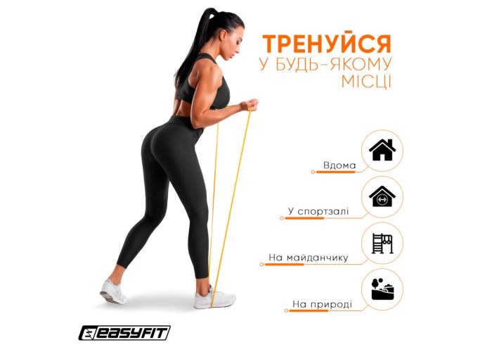 Гумова петля EasyFit 1-6 кг жовта