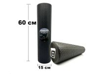 Масажний ролик EasyFit Foam Roller 60 см Чорний