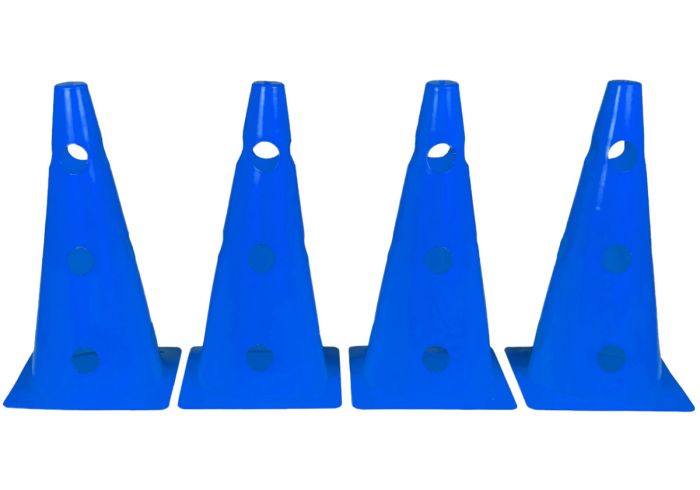 Конуси-фішки спортивні EasyFit 31 см (набір з 4 штук) сині