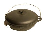 Казан чавунний з кришкою та дужкою 17 л