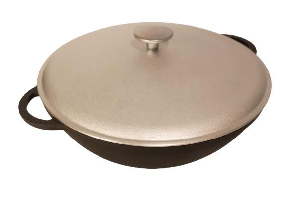 Казан чугунний 6 л з кришкою алюмінієвий