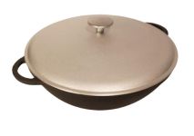 Казан чавунний 17 л з алюмінієвою кришкою 