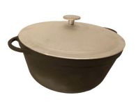 Каструля чавунна 8 л з алюмінієвою кришкою  