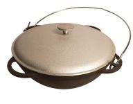 Казан чавунний з алюмінієвою кришкою 12 л