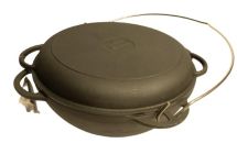 Казан чавунний 10 л з кришкою сковородою