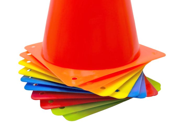 Конуси спортивні EasyFit 17 см (набір з 10 штук) різнокольорові