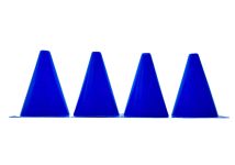 4BL	Конуси-фішки спортивні EasyFit 17 см (набір з 4 штук) сині