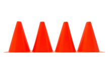 Конуси-фішки спортивні EasyFit 17 см (набір з 4 штук) помаранчеві	