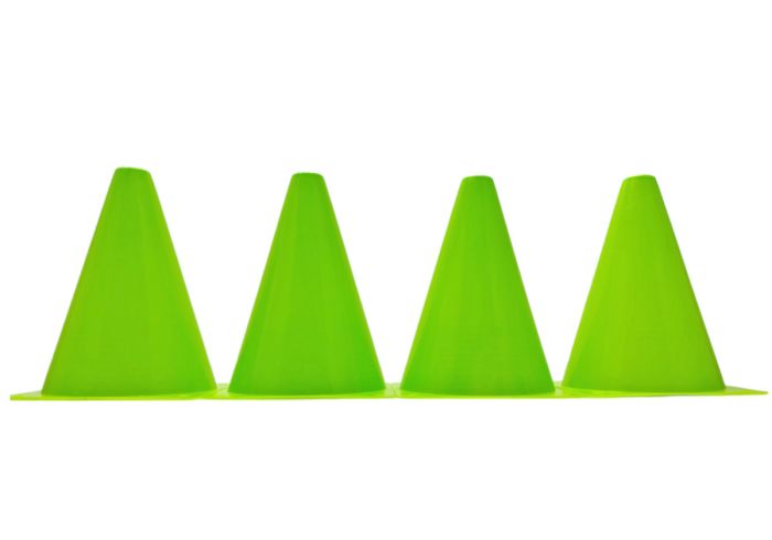 Конуси-фішки спортивні EasyFit 17 см (набір з 4 штук) зелені