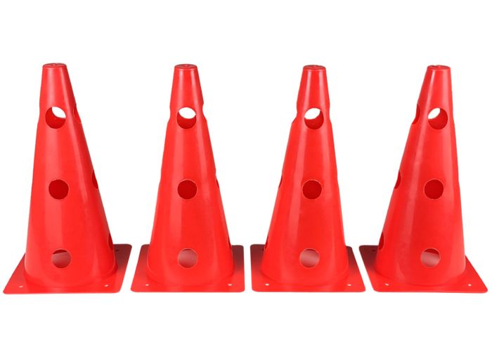 Конуси-фішки спортивні EasyFit 31 см (набір з 4 штук) червоні
