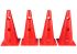 Конуси-фішки спортивні EasyFit 31 см (набір з 4 штук) червоні