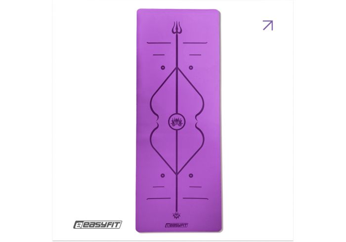 Килимок для йоги професійний EasyFit Pro каучук 5 мм Фіолетовий