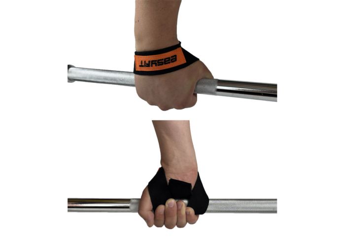 Лямки атлетичні EasyFit Delta для станової тяги чорні