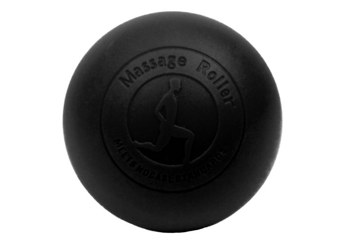 Масажний м'ячик EasyFit каучук 6.5 см чорний