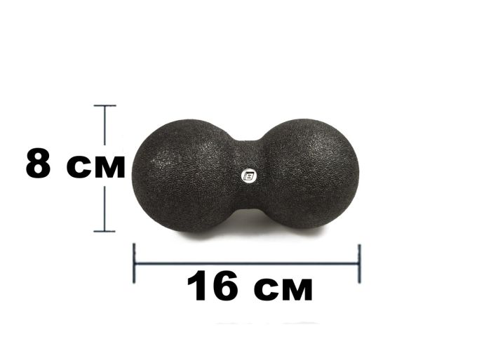 Масажний м'ячик подвійний EasyFit EPP DuoBall 16x8 см