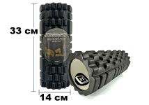 Масажний ролик EasyFit Grid Roller 33 см v.1.1 Multi чорний