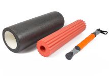 Масажний ролик EasyFit TIO 3 в 1 Чорний-помаранчевий